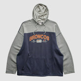 Denver Broncos NFL 2000s Hooded Pullover Sweatshirt Heather Gray Vintage