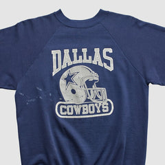 Dallas Cowboys Logo 7 80s Pullover Sweatshirt Navy Vintage