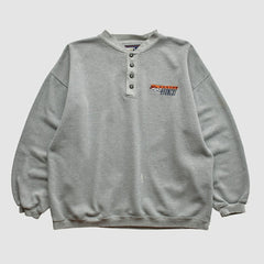 Denver Broncos Starter 90s Pullover Sweatshirt Heather Gray Vintage