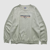 Denver Broncos Majestic 2000s Pullover Sweatshirt Heather Gray Vintage