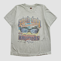 Super Bowl XXXIII Fruit of The Loom 1998 T-shirt Heather Gray Vintage
