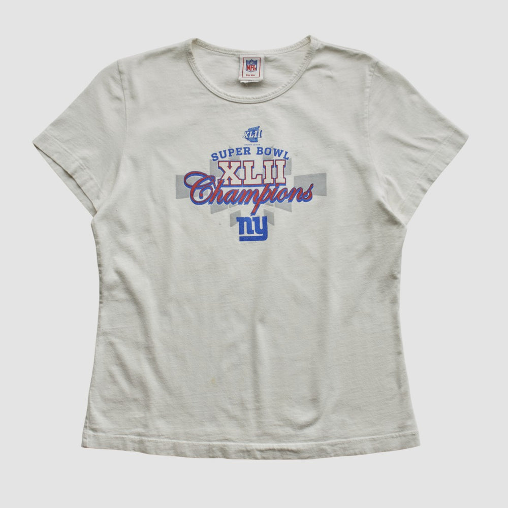 Super Bowl XLII NFL 2008 T-shirt White Vintage