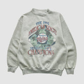 Minnesota Twins Salem Sportswear 1991 Pullover Sweatshirt - Heather Gray - S by Fanatics Real Vintage Pullover