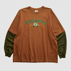 Green Bay Packers NFL 2000s Long Sleeve T-shirt Clay Vintage
