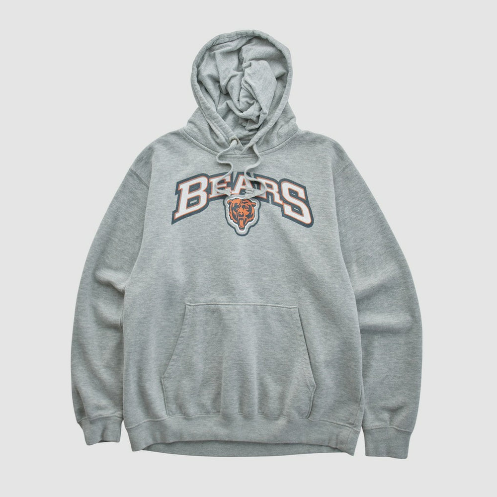 Chicago Bears 2010s Hooded Pullover Sweatshirt Heather Gray Vintage