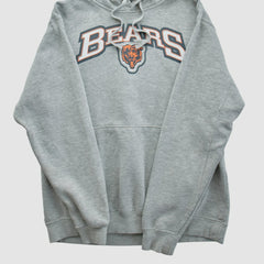 Chicago Bears 2010s Hooded Pullover Sweatshirt Heather Gray Vintage
