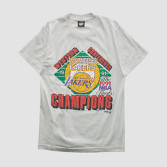 Los Angeles Lakers Screen Stars Best 1991 T-shirt White Vintage