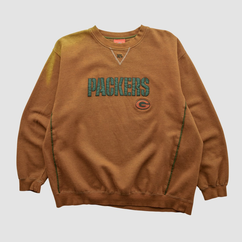 Green Bay Packers NFL 2000s Pullover Sweatshirt Brown Vintage