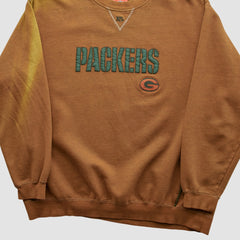 Green Bay Packers NFL 2000s Pullover Sweatshirt Brown Vintage