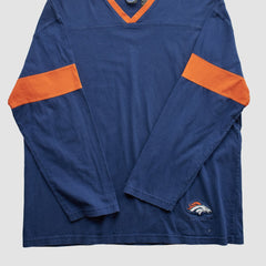 Denver Broncos NFL 2000s Long Sleeve T-shirt Navy Vintage