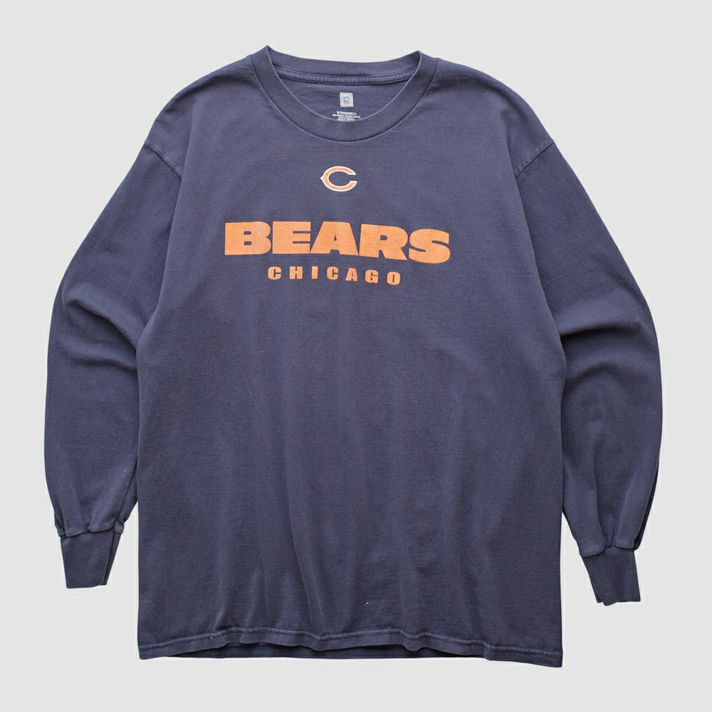 Chicago Bears NFL 2000s Long Sleeve T-shirt Navy Vintage