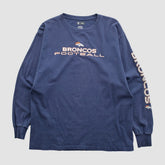 Denver Broncos NFL 2010s Long Sleeve T-shirt Navy Vintage