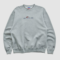 Denver Broncos Champion 2000s Pullover Sweatshirt Heather Gray Vintage