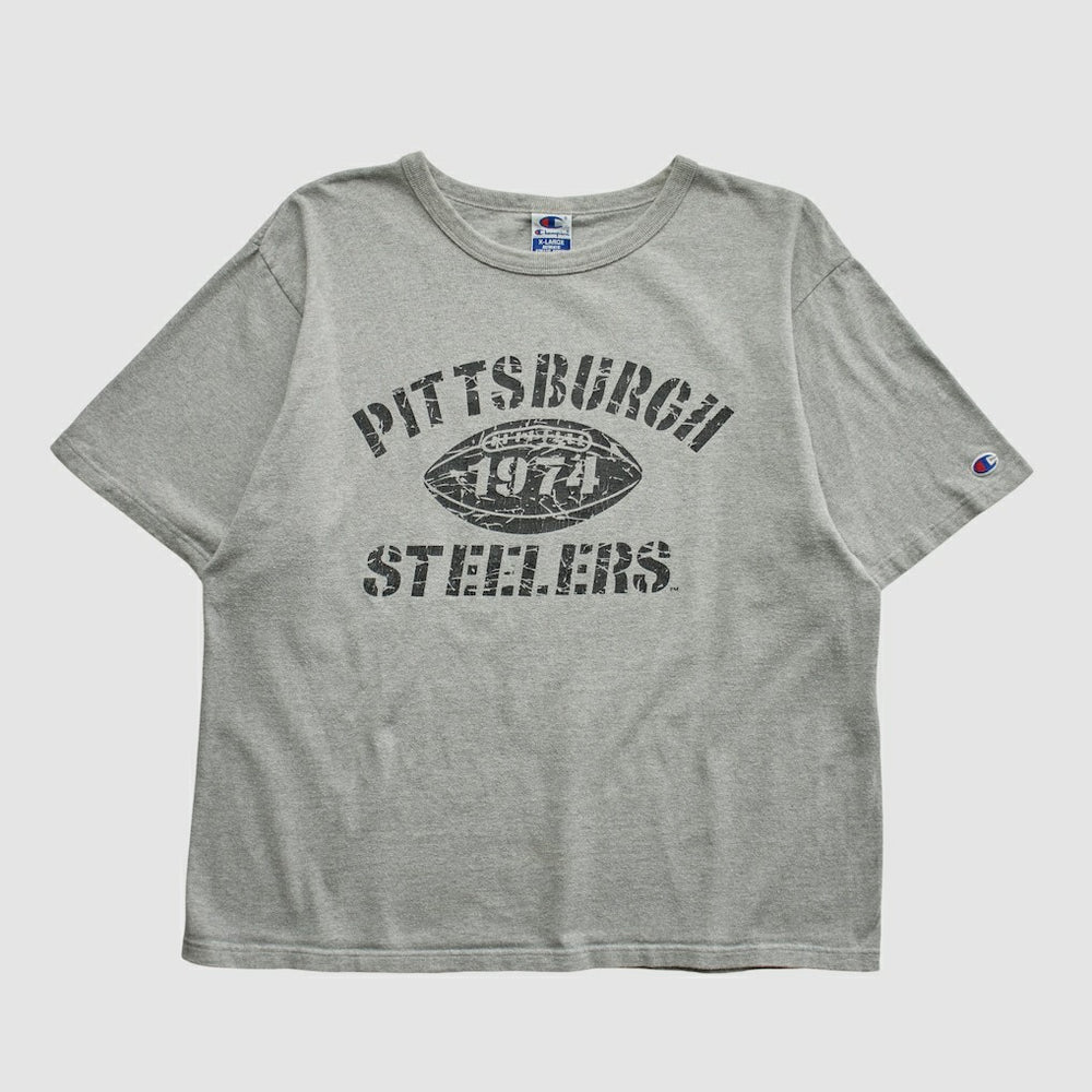 Pittsburgh Steelers Champion 90s T-shirt Heather Gray Vintage