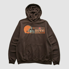 Cleveland Browns NFL 2000s Hooded Pullover Sweatshirt Brown Vintage