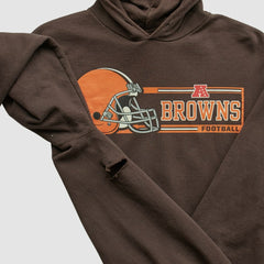 Cleveland Browns NFL 2000s Hooded Pullover Sweatshirt Brown Vintage