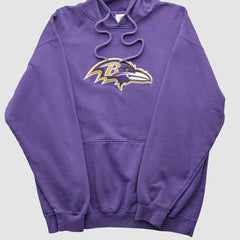 Baltimore Ravens NFL 2000s Hooded Pullover Sweatshirt Purple Vintage