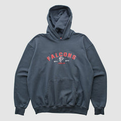 Atlanta Falcons NFL 2000s Hooded Pullover Sweatshirt Black Vintage