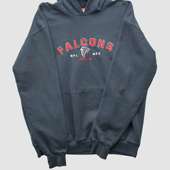 Atlanta Falcons NFL 2000s Hooded Pullover Sweatshirt Black Vintage