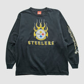 Pittsburgh Steelers NFL 2000s Long Sleeve T-shirt Black Vintage