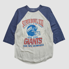 Super Bowl XXI Trench 1986 T-shirt White Vintage