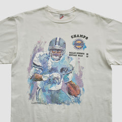 Dallas Cowboys Jerzees 1993 T-shirt White Vintage