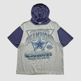 Super Bowl XXVIII Mendez Sportswear 1994 Hooded T-shirt Heather Gray Vintage