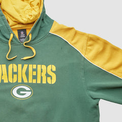 Green Bay Packers Reebok 2010s Hooded Pullover Sweatshirt Green Vintage