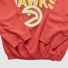 Atlanta Hawks Hanes 90s Pullover Sweatshirt Red Vintage