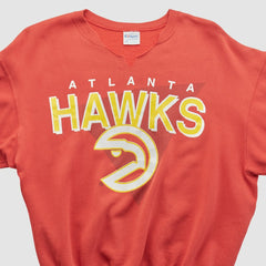 Atlanta Hawks Hanes 90s Pullover Sweatshirt Red Vintage