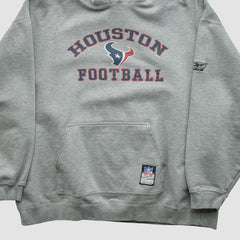 Houston Texans NFL 2000s Hooded Pullover Sweatshirt Heather Gray Vintage