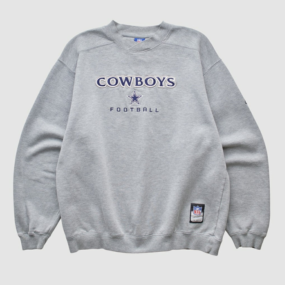 Dallas Cowboys Reebok 2000s Pullover Sweatshirt Heather Gray Vintage