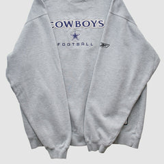 Dallas Cowboys Reebok 2000s Pullover Sweatshirt Heather Gray Vintage