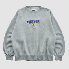 Minnesota Vikings Majestic 2000s Pullover Sweatshirt Heather Gray Vintage
