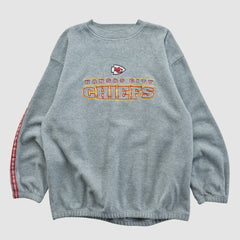 Kansas City Chiefs Active 2000s Pullover Sweatshirt Gray Vintage