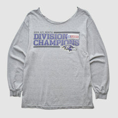 Baltimore Ravens 2006 Long Sleeve T-shirt Heather Gray Vintage