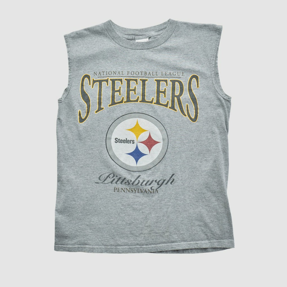 Pittsburgh Steelers 2000s Tank Heather Gray Vintage