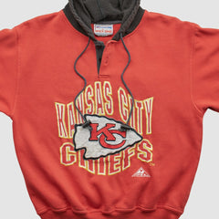 Kansas City Chiefs Pro Line 90s Hooded Pullover Sweatshirt Red Vintage