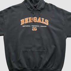 Cincinnati Bengals NFL 2000s Hooded Pullover Sweatshirt Black Vintage