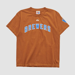 Milwaukee Brewers Majestic 2008 T-shirt - Clay - XS by Fanatics Real Vintage T-shirts