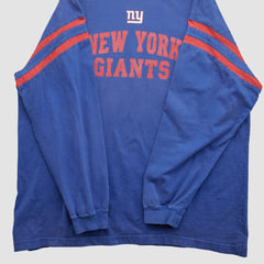 New York Giants NFL 2000s Long Sleeve T-shirt Blue Vintage