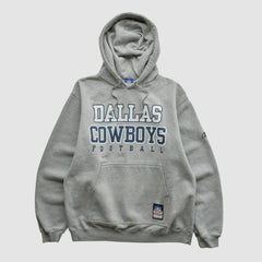 Dallas Cowboys Reebok 2000s Hooded Pullover Sweatshirt Heather Gray Vintage