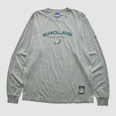 Philadelphia Eagles Reebok 2000s Long Sleeve T-shirt Heather Gray Vintage