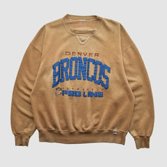 Denver Broncos 90s Pullover Sweatshirt Tan Vintage