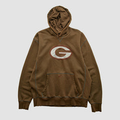 Green Bay Packers 2000s Hooded Pullover Sweatshirt Brown Vintage