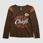 Kansas City Chiefs NFL 2010s Long Sleeve T-shirt Brown Vintage