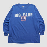New York Giants NFL 2010s Long Sleeve T-shirt Blue Vintage