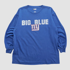 New York Giants NFL 2010s Long Sleeve T-shirt Blue Vintage