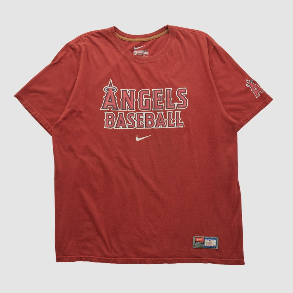 Los Angeles Angels Nike 2010s T-shirt - Maroon - 2XL by Fanatics Real Vintage T-shirts