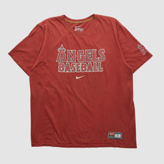 Los Angeles Angels Nike 2010s T-shirt - Maroon - 2XL by Fanatics Real Vintage T-shirts